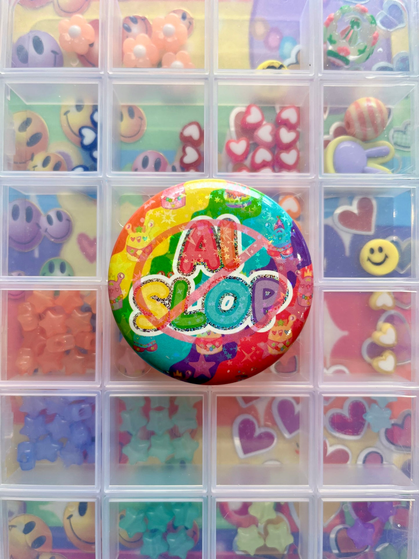 AI SLOP🚫 Holographic Badge