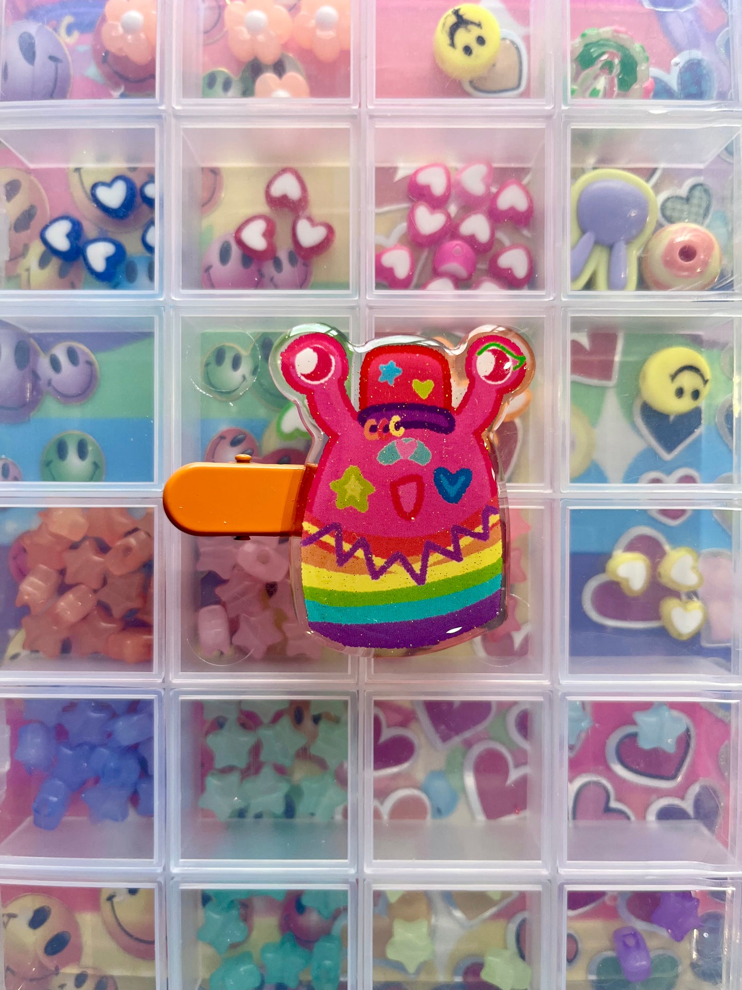DECORA SLUGZ シリーズ2 キャラクター グリッター エポキシ アクリル ヘアクリップ