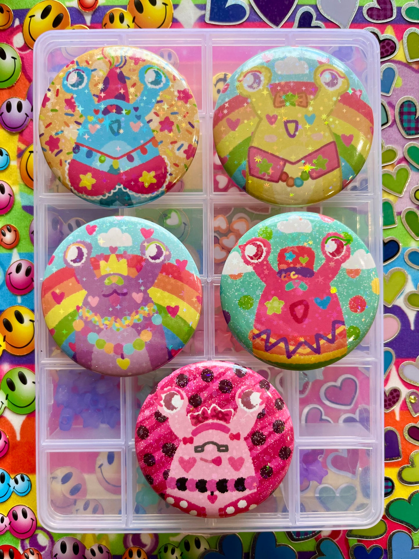 DECORA SLUGZ Character Holographic Badge