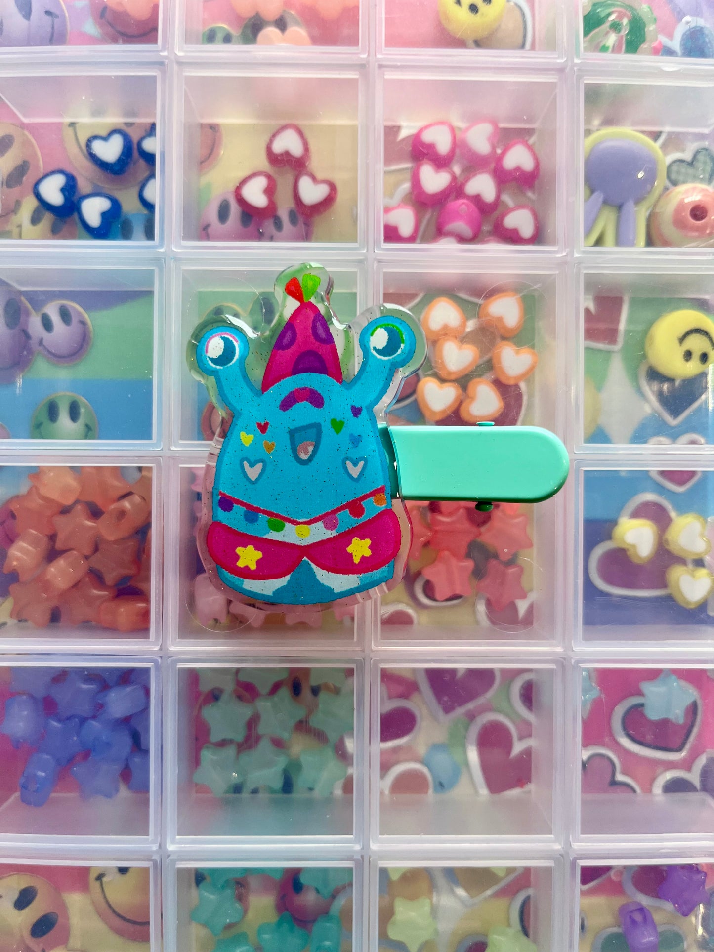 DECORA SLUGZ Series 2 Character Glitter Epoxy Acrylic Hairclip