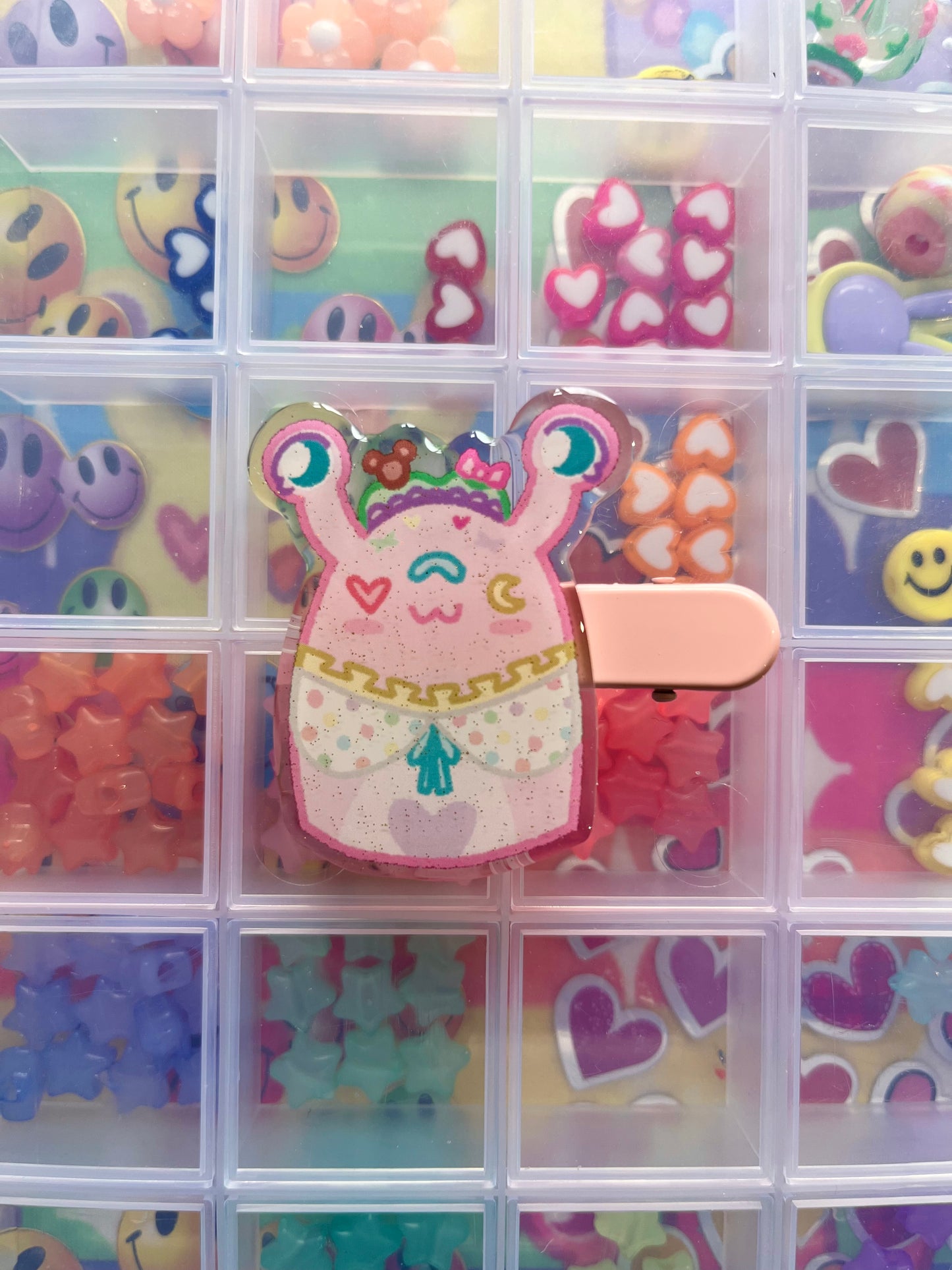 DECORA SLUGZ Series 3 Character Glitter Epoxy Acrylic Hairclip