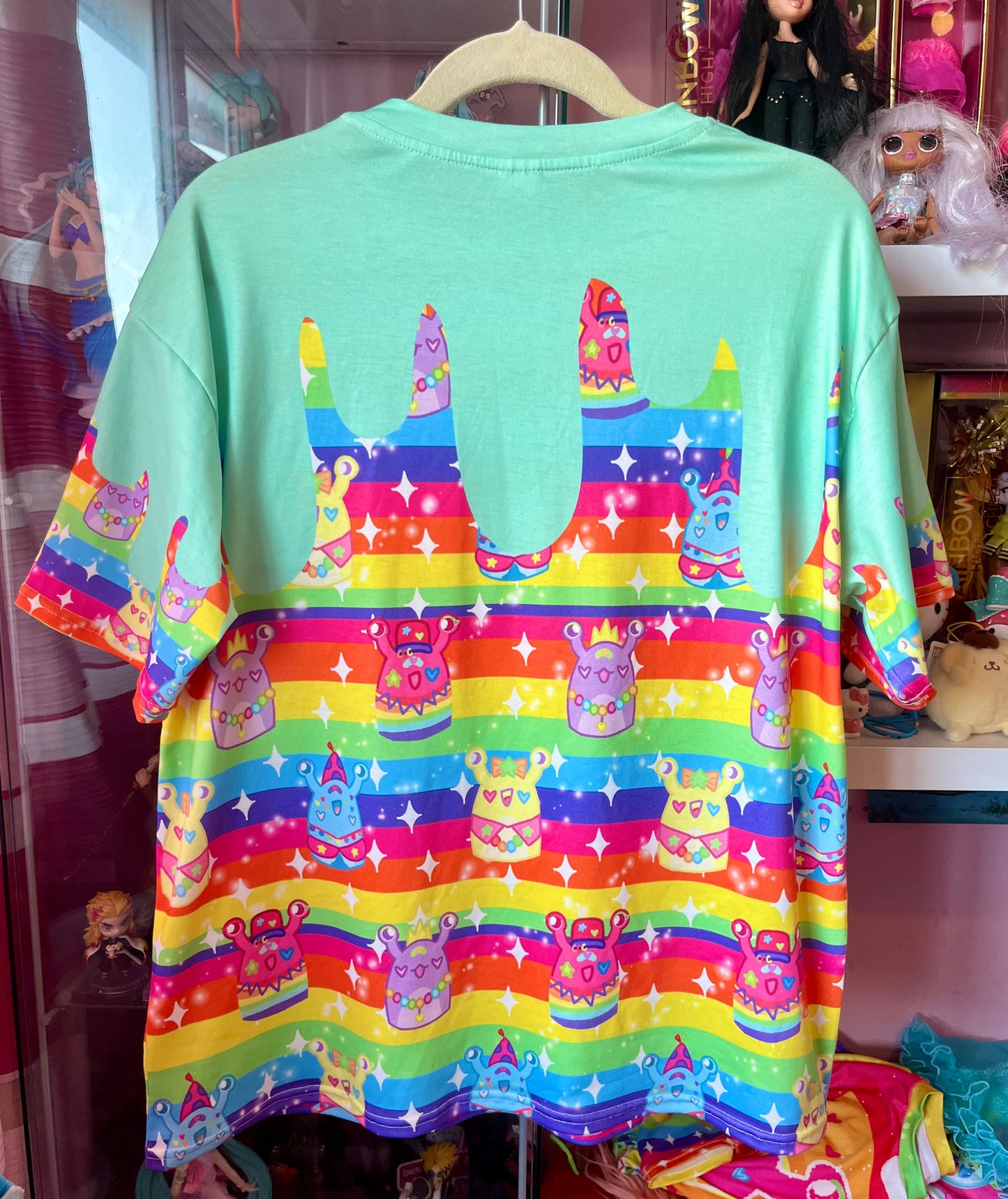 Rainbow Slug Slime Characters T-shirt